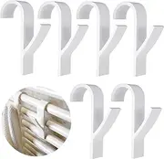 XZSomaloy 6Pcs Radiator Hooks Bath Hook Holder Plastic Heated Towel Rail Hooks Radiator Hanger Towel Rack Hook for Bathroom Kitchen Hanging(White)