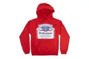 Budweiser Classic Logo Red Colorway Pull-Over Hoodie