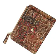 [Generic] Slim Wallet for Women,Vintage Womens Wallet Card Holder - Small Woman Wallets, Slim Card Holder for Driver's License, Small Items