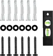 MOUNTUP Lag Bolt Kit for TV Wall Mount Comes with M8×65mm Lag Bolt & Washer for Wood Stud, Plastic Anchors for Concrete Wall, Includes Bubble Level for Easy Installation, MU0041-B2-AU