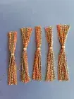5 silicone Skirt gold orange fish scale 5-253-268 Spinnerbait Buzz Bass Tackle