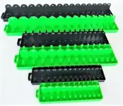 168pc GOLIATH INDUSTRIAL SOCKET TRAY RACK RAIL HOLDERS GREEN/BLACK DEEP SHALLOW