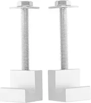FELTECHELECTR 2pcs Heavy Duty Bolt Truck Toolbox Mounting Clips for Secure Tie Down Aluminum Alloy Clamps for Pickup Tool Boxes Reliable Fastening Accessories for Trucks