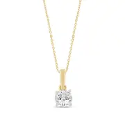 0.15ct Diamond Solitaire Miracle Necklace in 9kt Yellow Gold