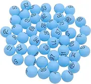 Toyvian 100pcs Numbered Balls 1-100 Lottery Balls Table Tennis Balls Printed Ping Pong Balls with Numbers for DIY Project Bingo Game Entertainment - Blue