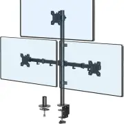 Triple Monitor Stand, Monitor Desk Mount for Three Screens up to 32 Inch, Stacke