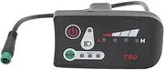 Electric Bike Display LED Control Panel, Waterproof Power Display, Universal Fit for 22.2mm Handlebars, Easy to Work Perfect E Bike Modification Accessories