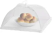 Food Mesh Cover - 14in Mesh Food Cover | Large Square Kitchen Household Dish Umbrella | Pop-Up Mesh Food Covers | Hangable Food Nets | Dish Cover | Food Screen Covers Reusable for Home BBQs