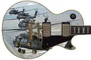 Guitar Skin Axe Wrap Re-skin Bass Reface DIY Go Army 1522