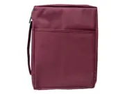 Bible Cover-Canvas-Solid Color-Burgundy-SML