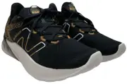 New Balance Women's Fresh Foam Roav V2 Sneaker Black /White/Leopard Print 7.5