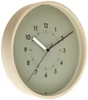 Lemnos wall clock analog general quartz clock natural color wood SOSO gray AWA13