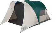 Coleman Cabin Camping Tent with Screened Porch, 4/6 Person Weatherproof Tent with Enclosed Screened Porch Option, Includes Rainfly, Carry Bag, Extra Storage, and 10 Minute Setup