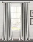 2pk 42"x84" Light Filtering Farmhouse Striped Yarn Dyed Curtain Panels Black