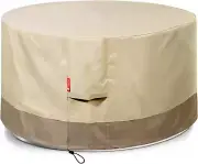 Sheechung Fire Pit Cover round 44" D X 24" H Waterproof 600D Heavy Duty Patio