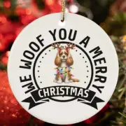 We Woof You A Merry Christmas American Cocker Spaniel Dog Lover Ornament Gift