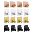 4Pcs Bathroom Towel Hook Multipurpose Sticky Wall Hooks Wall mounted Coat Rack
