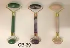 Assorted Natural Quartz Crystal Double-Head Roller Face Neck Beauty Massage Sets