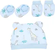 [Hoement] 1 Set Newborn Three Piece Set Mittens for Boy Newborn Mittens for Girl Newborn Beanie Hat Newborn Gloves Girl Mittens Socks Newborn Girl Gloves Hats