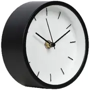 Keji 13cm Round Desk Clock Black