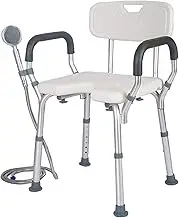 FFSPIIO Heavy Duty Shower Seat Bath Chair, Easy Assembly Lightweight Height Adjustable Travel Bathtub Showering Bathroom Bench Stool Shower Chair