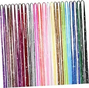 VICASKY 1 Set Colorful Hair Tinsel Kit Shades Glitter Hair Strings with Easy Application Tool Comfortable Lightweight Decorating Strands for Braids Waves Straight Styles