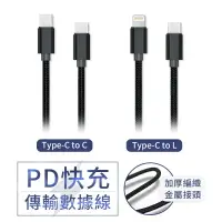 在飛比找樂天市場購物網優惠-PD編織閃充線 iphone typec 充電傳輸線 Sam