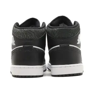 【NIKE 耐吉】Air Jordan 1 Mid SE 男 休閒鞋 喬丹 AJ1 象紋 熊貓 黑白(FB9911-001)