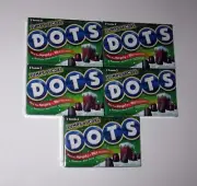 NEW SEALED Lot 5 DOTS Lumps of Coal Blackberry Black Cherry Candy 6 Oz Per Box