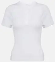 [Patou] Patou Ribbed-knit T-shirt AU 14 white