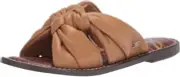 Sam Edelman Garson Camel Tan Leather Stylish Slip-On Slide Mules Flats Sandals