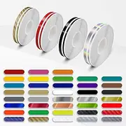 2mm & 4mm | 1/12" & 1/6" Self-Adhesive Vinyl Pin Stripe Roll Decal Sticker Tape 32ft 9.80m - Fluorescent Yellow, Universally Compatible for Cars, Trucks, Vans, Motorcycles, Bikes, Arts & Crafts