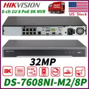 Hikvision 8CH NVR DS-7608NI-M2/8P 32MP 8K 4K ULTRA SERIES M series 8CH NVR