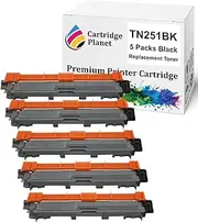 Cartridge Planet 5-Pack Black Compatible Toner Cartridge for Brother TN-251BK TN251BK (2,500 Pages) for DCP9015CDW HL3150CDN HL3170CDW MFC9140CDN MFC9330CDW MFC9335CDW MFC9340CDW
