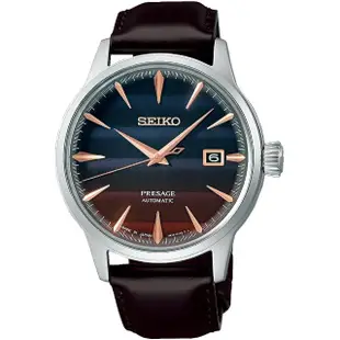 【SEIKO 精工】PRESAGE 調酒師岸久 東京夕陽微醺機械對錶-40.5+30.3mm 母親節 禮物(4R35-06F0P/2R05-00B0P)