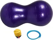 WESIEVYA Thickened Burst Peanut Shape Yoga Ball with Pump for Core Strengthening Balance and Physical Therapy Workouts Premium PVC for Home Use