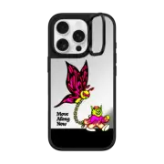 iPhone 16 Pro Mirror Ring Stand Case MagSafe Compatible Move Along Little Butterfly