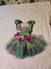 Great Pretenders Fairy Blooms Deluxe Dress with Wings, Green, Medium