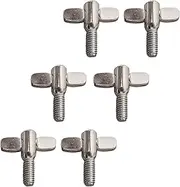 Oshhni 6x Metal Drum Screws Nuts,Drum Mounting Screws Nut Drum Set Parts,Easy to Install Replaces Percussion Instrument for Drums