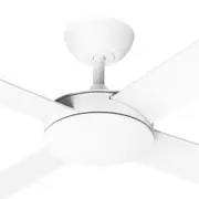 Martec Quantum DC 48" All ABS 4 Fast Fix Blade Wall Control Ceiling Fan Only Matt White