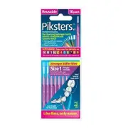 * Piksters Interdental Brush Purple Size 1 - 10 Pack Reusable Floss Brushes