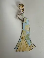 Paper Piecing Doll for junk journal/planner/scrapbooks-Julie Nutting Yellow/Blue