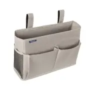 Bedside Caddy Hanging Bed Organizer Storage Bag Pocket for Bunk Small A-Grey