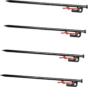 TOGEVAL 4pcs Heavy Duty Tent Stakes with Storage Bag Durable Ground Pegs for Outdoor Camping Long Easy to Use and Pull for Secure Tent Fixing