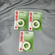 BAND-AID HURT FREE PAPER TAPE WOUND CARE 1.0 IN x 10.0yds LOT OF 3 BRAND NEW