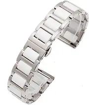 [NVGVCMLBAA] Stainless Steel Ceramic Watch Strap Fit For Follie Fit For Gucci Fit For Tissot Quick Release Watch Bracelet Women Women Watchband