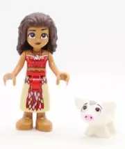 Moana W/ White Pig Pua 43210 30646 Disney Princess Mini Doll LEGO® Minifigure