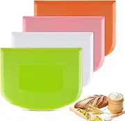 Dough Scraper, 4 Pcs Plastic Dough Cutter Bench Scraper, Multipurpose Food Scrappers for Cake Decorating Baking (Pink, Green, White, Orange)