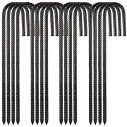 12 Inch Rebar Stakes, 16Pcs Heavy Duty Rebar Stakes J Hook 2/5 Ground Stakes ...