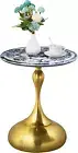 Easy to Clean Small round Side Table Coffee Cocktail Table Decorative Pedestal T